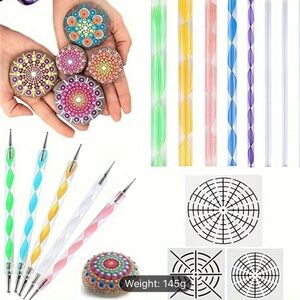 15 piece Colorful Dotting Tools Set, nail art set let your inner child play